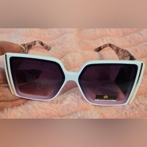 Margaret Josephs White Frame Sunglasses